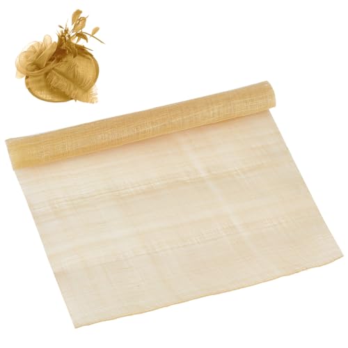 BENECREAT Sinamay-Stoff, 50 cm, Netzstoff für Hutherstellung, Schleiernetz für Millinerie, Braut-Kopfschmuck, Hochzeitsschleier, Millineriebedarf, Weizen BENECREAT Sinamay-Stoff, 50 cm, Netzstoff für Hutherstellung, Schleiernetz für Millinerie, Braut-Kopfschmuck, Hochzeitsschleier, Millineriebedarf, Weizen von BENECREAT