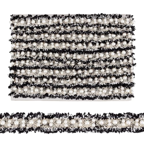 BENECREAT Spitzenborte mit Perlen, 4,5 m lang, 3,8 cm Band, Verzierungen, Spitzenband für Kostüm, DIY, Basteln, Nähen, Hochzeitskleid, Schwarz BENECREAT Spitzenborte mit Perlen, 4,5 m lang, 3,8 cm Band, Verzierungen, Spitzenband für Kostüm, DIY, Basteln, Nähen, Hochzeitskleid, Schwarz von BENECREAT