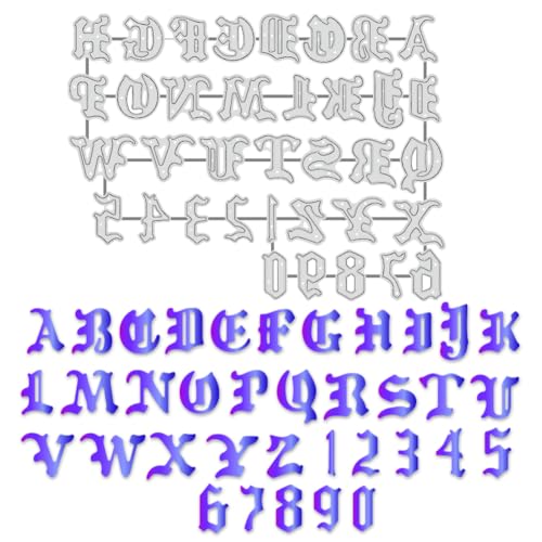 BENECREAT Stanzformen Für Gotisches Englisches Alphabet Aus Karbonstahl, Vintage-Themen-Prägeschablonen-Vorlage Für Die Herstellung von Foto-Dekorpapier, Scrapbooking, 0.08 cm Dick BENECREAT Stanzformen Für Gotisches Englisches Alphabet Aus Karbonstahl, Vintage-Themen-Prägeschablonen-Vorlage Für Die Herstellung von Foto-Dekorpapier, Scrapbooking, 0.08 cm Dick von BENECREAT