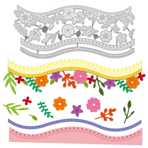 BENECREAT Stanzformen Mit Gebogenen Rändern, Blumenblätter Spitze Stanzschablonen Scrapbooking Album Dekorative Prägung Für DIY Scrapbook Fotorahmen Karte Album Kuchen Basteln DIY-WH0309-1604-EU von BENECREAT