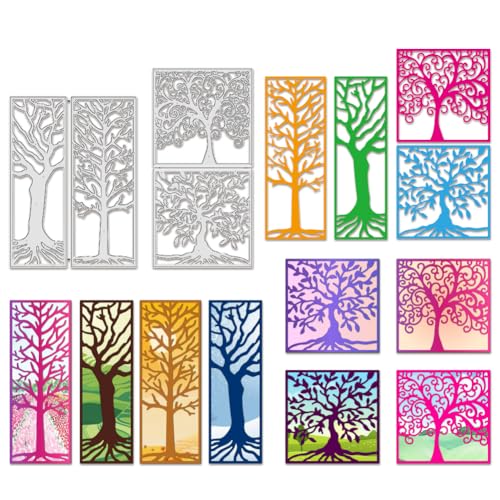 BENECREAT Stanzformen Mit Lebensbaum-Motiv, 4 Stück Baumrand-Rahmen-Schablonen Hintergrund Dekorative Prägeschablonen Für Scrapbooking, Fotoalbum, Grußkartenherstellung BENECREAT Stanzformen Mit Lebensbaum-Motiv, 4 Stück Baumrand-Rahmen-Schablonen Hintergrund Dekorative Prägeschablonen Für Scrapbooking, Fotoalbum, Grußkartenherstellung von BENECREAT