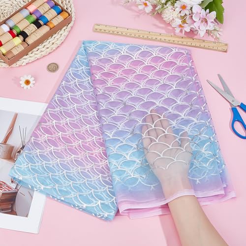 BENECREAT Stoff Mit Meerjungfrauenschuppen 0.9x1.1 m Breites Polyester Netzgewebe Bunte Fischschuppen Netzstoff Für Hochzeitskleider Bekleidungszubehör DIY Handwerk BENECREAT Stoff Mit Meerjungfrauenschuppen 0.9x1.1 m Breites Polyester Netzgewebe Bunte Fischschuppen Netzstoff Für Hochzeitskleider Bekleidungszubehör DIY Handwerk von BENECREAT