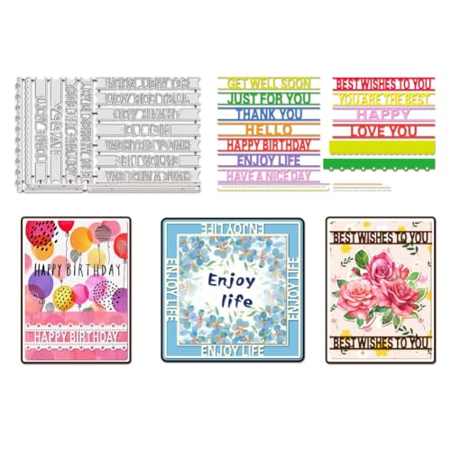 BENECREAT Streifenrahmen-Stanzformen, Alphabet-Vorlage aus Kohlenstoffstahl, Prägeschablonen aus Metall für Papierkartenherstellung, Dekoration, DIY, Scrapbooking, Album, Basteln, Heimdekoration BENECREAT Streifenrahmen-Stanzformen, Alphabet-Vorlage aus Kohlenstoffstahl, Prägeschablonen aus Metall für Papierkartenherstellung, Dekoration, DIY, Scrapbooking, Album, Basteln, Heimdekoration von BENECREAT