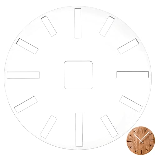 BENECREAT Uhrfräsen-Vorlagen, 30,5 cm, Acryl-Fräseinlage, kreisförmiges Zifferblatt mit Zifferblättern für Holzbearbeitung, DIY-Uhrbrett, 6 mm dick BENECREAT Uhrfräsen-Vorlagen, 30,5 cm, Acryl-Fräseinlage, kreisförmiges Zifferblatt mit Zifferblättern für Holzbearbeitung, DIY-Uhrbrett, 6 mm dick von BENECREAT