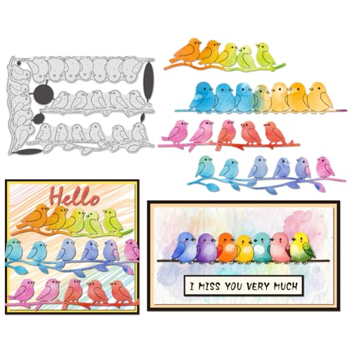 BENECREAT Vogel-Stanzformen zum Basteln von Karten, viele süße Vögel Schablone aus Karbonstahl zum Basteln von Scrapbooking, Alben, Basteln, Heimdekoration BENECREAT Vogel-Stanzformen zum Basteln von Karten, viele süße Vögel Schablone aus Karbonstahl zum Basteln von Scrapbooking, Alben, Basteln, Heimdekoration von BENECREAT