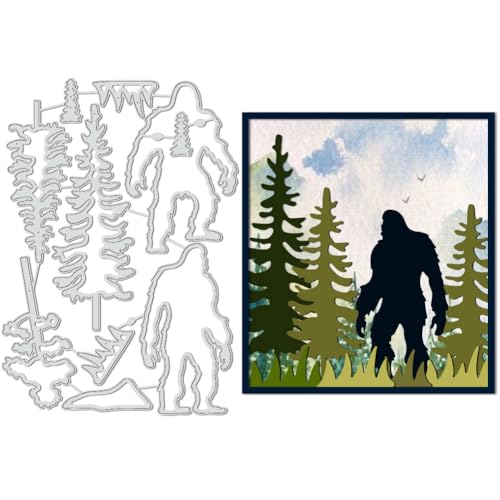 BENECREAT Wald-Stanzformen, Gorilla- und Baum-Prägewerkzeug aus Kohlenstoffstahl Stanzungen Metallvorlagen für DIY-Scrapbooking, Grußkarten, dekorative Prägungen BENECREAT Wald-Stanzformen, Gorilla- und Baum-Prägewerkzeug aus Kohlenstoffstahl Stanzungen Metallvorlagen für DIY-Scrapbooking, Grußkarten, dekorative Prägungen von BENECREAT