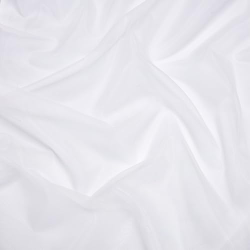 BENECREAT Weißer Korsett Netzstoff 2.04×1.5m Miederstoff Ohne Dehnung Polyester Power Mesh Zum Nähen von Korsett Basis Brautkleidern Ballkleidern Tischdecken Basteln von BENECREAT