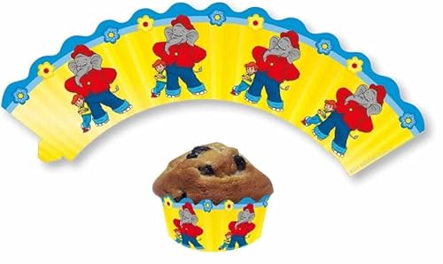 12 Cupcake Banderolen * BENJAMIN BLÜMCHEN * für Kinderparty und Kindergeburtstag | Töröööö | Elefant Kinder Cup Cake Muffins Party Set von BENJAMIN BLÜMCHEN
