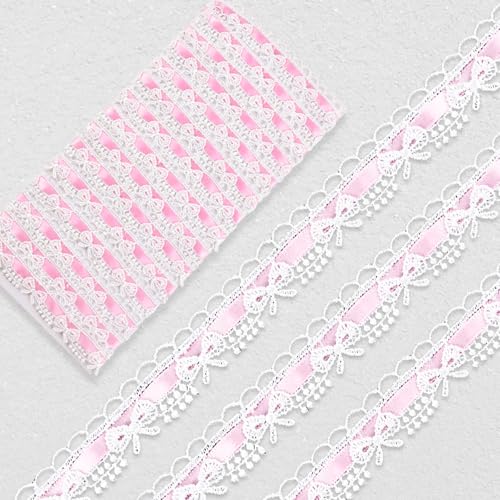 BENOSPACE Spitzenband, 9,1 m, weiße Schleife, Spitzenbesatz, Rüschen, Nähzubehör, bestickte Applikation für Heimwerker, Handwerk, Kostüm, Hut, Bilderrahmen, Brautkleidung, Scrapbooking BENOSPACE Spitzenband, 9,1 m, weiße Schleife, Spitzenbesatz, Rüschen, Nähzubehör, bestickte Applikation für Heimwerker, Handwerk, Kostüm, Hut, Bilderrahmen, Brautkleidung, Scrapbooking von BENOSPACE