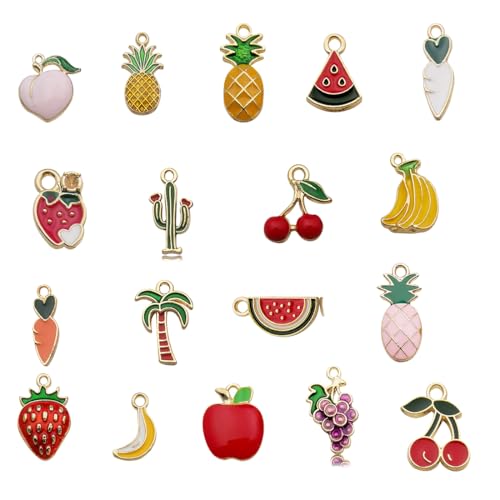 BEPSYOM 18 Stück Mixed Charms Anhänger Handgemachte Schlüsselzubehör DIY Halskette Anhänger für Schmuck Machen und Basteln von BEPSYOM