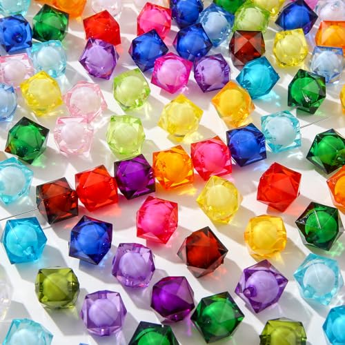 BERMRO 16 mm farbige Acrylperlen, 100 Stück, niedliche Bonbonfarben, Abstandshalter, lose Perlen zum Basteln, für Halsketten, Armbänder, Schmuckherstellung, Schlüsselanhänger (blau, lila und rosa) BERMRO 16 mm farbige Acrylperlen, 100 Stück, niedliche Bonbonfarben, Abstandshalter, lose Perlen zum Basteln, für Halsketten, Armbänder, Schmuckherstellung, Schlüsselanhänger (blau, lila und rosa) von BERMRO