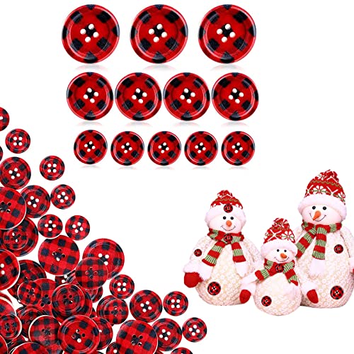 BEROZA 150 runde Weihnachtsknöpfe aus Holz, rot und schwarz, kariert,kleine Knöpfe, Weihnachtsbüffel, kariert, Nähknöpfe, 4 Löcher, rote Holzknöpfe zum Basteln und Nähen, 1,5 cm, 2 cm, 2,5 cm BEROZA 150 runde Weihnachtsknöpfe aus Holz, rot und schwarz, kariert,kleine Knöpfe, Weihnachtsbüffel, kariert, Nähknöpfe, 4 Löcher, rote Holzknöpfe zum Basteln und Nähen, 1,5 cm, 2 cm, 2,5 cm von BEROZA