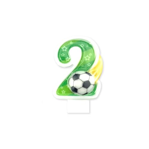 Geburtstagskerzen Fußball Nummer 2 - Zahlenkerze für Kuchen, Dekoration zum Jahrestag Geburtstagskerzen Fußball Nummer 2 - Zahlenkerze für Kuchen, Dekoration zum Jahrestag von BESCH
