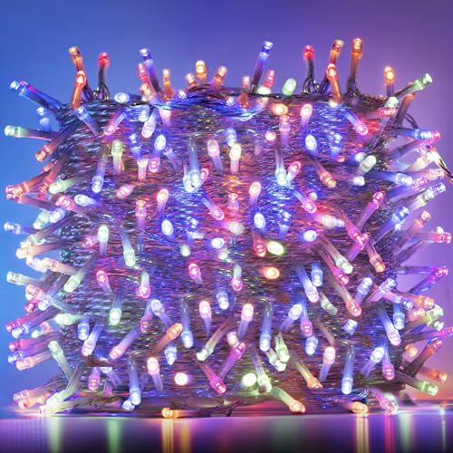 BESCOST Lichterkette Außen für Weihnachten, 50 M 500 LEDs, Lichterkette mit Fernbedienung und Stecker, 8 Modi, Wasserfest für den Außen und Innen, Garten, Hochzeit, Party, Bunt BESCOST Lichterkette Außen für Weihnachten, 50 M 500 LEDs, Lichterkette mit Fernbedienung und Stecker, 8 Modi, Wasserfest für den Außen und Innen, Garten, Hochzeit, Party, Bunt von BESCOST