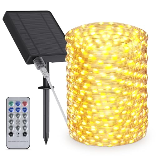 BESCOST Solar-Lichterkette 24 m 240 LED Lichterkette 8 Modi wasserdicht LED Solarleuchten im Außenbereich Dekoration für Weihnachten Party Hochzeit Terrasse Garten von BESCOST