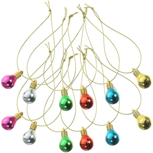 BESPORTBLE 1 Satz Buntes aus Kunststoff Lampenperlen für Diy Weihnachtsdekorationen Farbige Lampen mit Schnur Christbaumkugeln für Kreative Bastelprojekte und Festliche Anlässe von BESPORTBLE