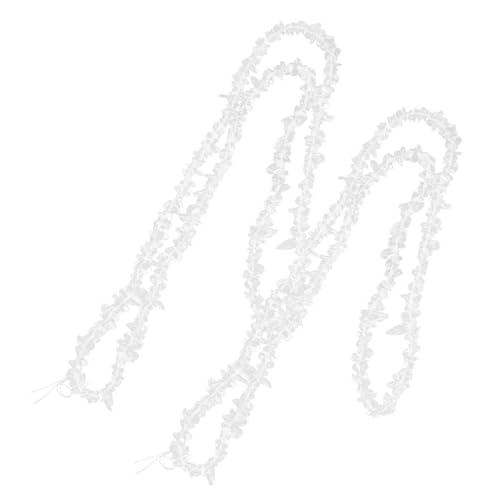 BESPORTBLE 1 Satz Diy Irreguläre Steinperlen Halb Fertige Weiße Kettenperlen Für Schmuckzubehör Armband Halskette Kreative Bastelperlen Für Designs 2 Stück von BESPORTBLE