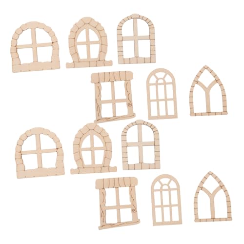 BESPORTBLE 1 Satz Teiliges Unbehandeltes Holzset Für Miniatur Garten Deko Diy Fenster Und Türen Für Feengärten Langlebiges Zubehör Für Kreative Bastelprojekte Im Freien 25 Stück von BESPORTBLE