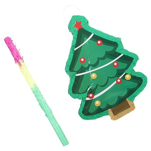 BESPORTBLE 1 Satz Weihnachtliche Pinata Baumförmige Dekoration mit Süßigkeiten Gefüllt und Papierstock für Weihnachtsfeiern Kinderparty und Festliche BESPORTBLE 1 Satz Weihnachtliche Pinata Baumförmige Dekoration mit Süßigkeiten Gefüllt und Papierstock für Weihnachtsfeiern Kinderparty und Festliche von BESPORTBLE