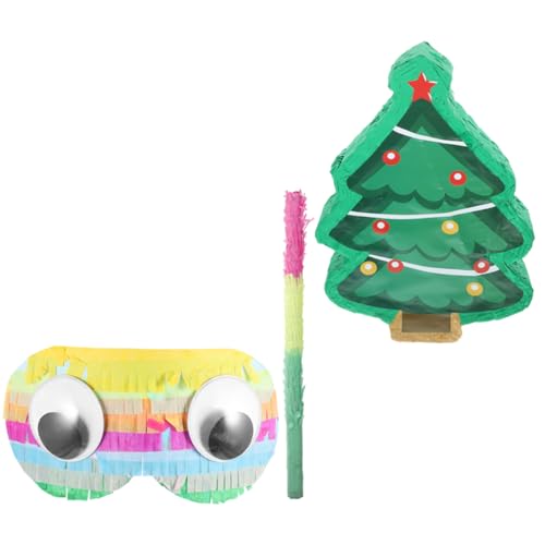 BESPORTBLE 1 Satz Weihnachtsbaum Pinata Teilig mit Schläger und Augenmaske Gefüllt mit Süßigkeiten Partydekoration für Kindergeburtstage und Weihnachtsfeiern für Festliche BESPORTBLE 1 Satz Weihnachtsbaum Pinata Teilig mit Schläger und Augenmaske Gefüllt mit Süßigkeiten Partydekoration für Kindergeburtstage und Weihnachtsfeiern für Festliche von BESPORTBLE