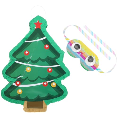BESPORTBLE 1 Satz Weihnachtsbaum Pinata mit Augenbinde Teiliges Partyspielzeug für Festliche Feiern und Familienversammlungen für Weihnachts und Themenpartys BESPORTBLE 1 Satz Weihnachtsbaum Pinata mit Augenbinde Teiliges Partyspielzeug für Festliche Feiern und Familienversammlungen für Weihnachts und Themenpartys von BESPORTBLE