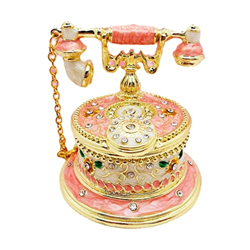BESPORTBLE 1 Stück Emaille Telefon Schmuckschatulle deko Schminkaccessoires Schmuckkästchen für Frauen Juwelierorganisator Eitelkeitszubehör Zinn-Legierung Rosa BESPORTBLE 1 Stück Emaille Telefon Schmuckschatulle deko Schminkaccessoires Schmuckkästchen für Frauen Juwelierorganisator Eitelkeitszubehör Zinn-Legierung Rosa von BESPORTBLE
