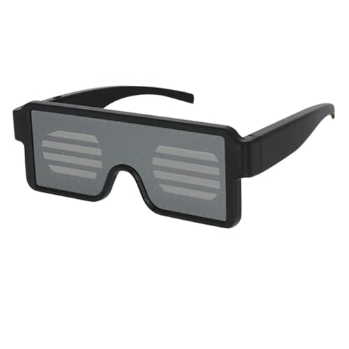 BESPORTBLE 1 Stück LED Sonnenbrille mit Dynamischen Mustern Farbwechselnde Partybrille für Festliche Anlässe für Herren Damen Leicht Komfortabel für Bars Veranstaltungen von BESPORTBLE