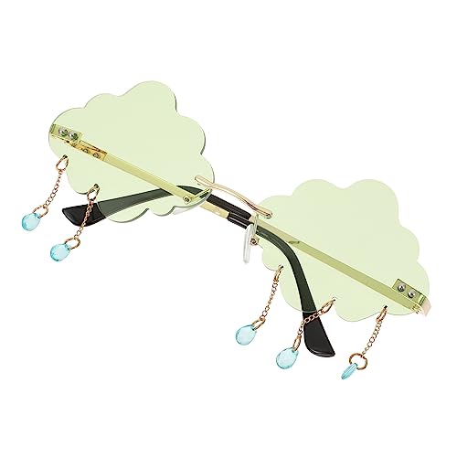 BESPORTBLE 1 Stück Wolke Regenbrille fasching lustige party Rave Stilvoll schnapsgläser sonnenbrillen Wolkenförmige Brille lustige Wolkenbrille Green von BESPORTBLE