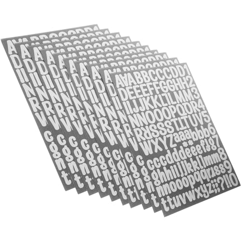 BESPORTBLE 10 Blatt Teiliges Selbstklebende Buchstaben Zahlenaufkleber mit Glitzer Silberne Alphabet Sticker für DIY Basteln Scrapbooking Geschenkverpackung Haftet Fenster Langlebig und BESPORTBLE 10 Blatt Teiliges Selbstklebende Buchstaben Zahlenaufkleber mit Glitzer Silberne Alphabet Sticker für DIY Basteln Scrapbooking Geschenkverpackung Haftet Fenster Langlebig und von BESPORTBLE