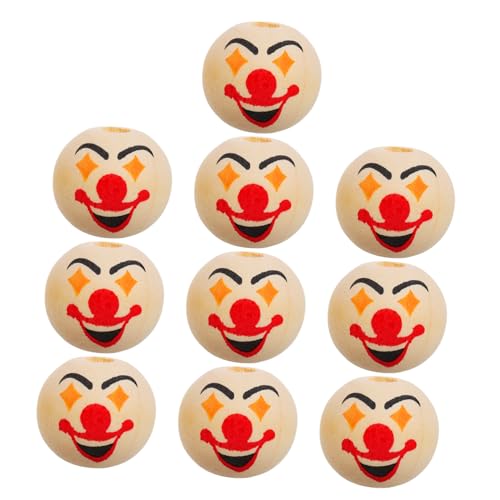 BESPORTBLE 10 Stück Clown Gesicht Holzperlen für Diy Armbänder und Bastelprojekte für Kindergeburtstage und Familienaktivitäten Kreative Bastelmaterialien BESPORTBLE 10 Stück Clown Gesicht Holzperlen für Diy Armbänder und Bastelprojekte für Kindergeburtstage und Familienaktivitäten Kreative Bastelmaterialien von BESPORTBLE