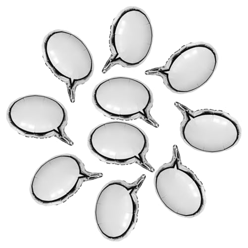 BESPORTBLE 10 Stück Geständnisballondekoration leere Filmpartyballons Zubehör für Partyballons Ballons Dekoration DIY -Luftballons Partyballons aus Aluminium Folienballons Aluminiumfolie Weiß von BESPORTBLE