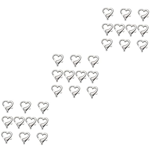 BESPORTBLE 10 Stück Herzform Karabinerhaken Aus Legierung - Silber Klammer Für Schmuckherstellung - DIY Schlüsselanhänger & Taschenverschluss Ideal Für Kreative Projekte BESPORTBLE 10 Stück Herzform Karabinerhaken Aus Legierung - Silber Klammer Für Schmuckherstellung - DIY Schlüsselanhänger & Taschenverschluss Ideal Für Kreative Projekte von BESPORTBLE