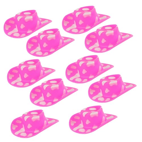 BESPORTBLE 10 Stück Mini Cowgirl Hüte Teiliges Niedliche Miniatur Cowboyhüte für Puppen DIY Projekte Partyzubehör Dekoration Kleidung und Haarschmuck von BESPORTBLE