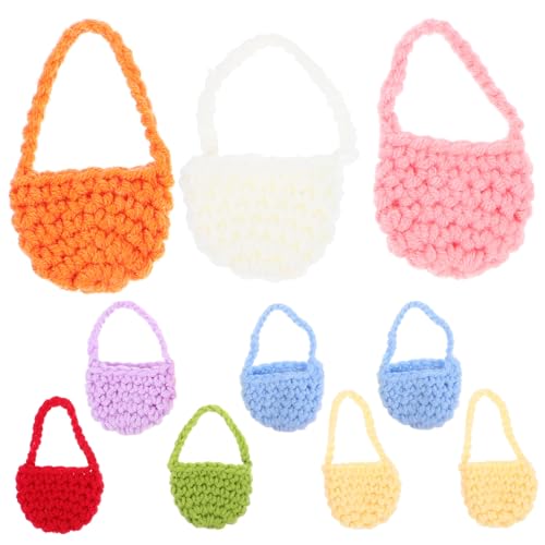 BESPORTBLE 10 Stück Miniaturisierte Stricktaschen Teiliges Puppenhaus Dekoration Handgefertigte Ornamente für Realistische Details für DIY Häuser Fotografie Requisiten von BESPORTBLE