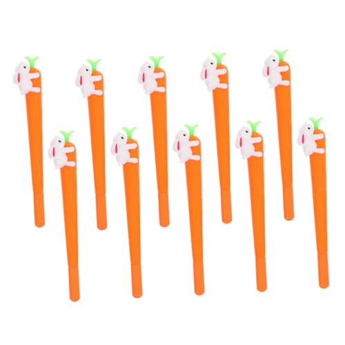 BESPORTBLE 10 Stück Osterhasen-Kugelschreiber in Karottenform – Niedliche Gel-Tintenstifte Für Ideales Briefpapier Und Partygeschenk Für Fröhliche Anlässe von BESPORTBLE