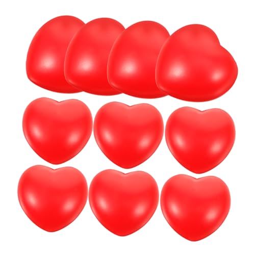 BESPORTBLE 10 Stück Rote Herz Stressbälle Mini PU Bälle für Stressabbau Weiche Schaumstoffbälle Kreativität und Farberkennung für Partys und BESPORTBLE 10 Stück Rote Herz Stressbälle Mini PU Bälle für Stressabbau Weiche Schaumstoffbälle Kreativität und Farberkennung für Partys und von BESPORTBLE