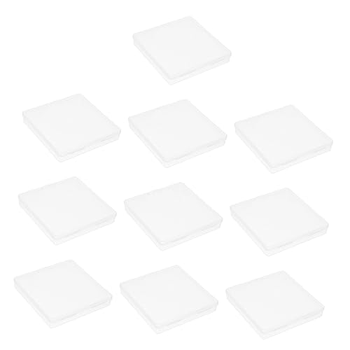 BESPORTBLE 10 Stück Schachtel Quadratische Schmuckschatulle Fall Veranstalter Mädchen groß Behälter Aufbewahrungsbox für Halsketten klare Aufbewahrungsbox Halskette Boxen Plastik Transparent von BESPORTBLE
