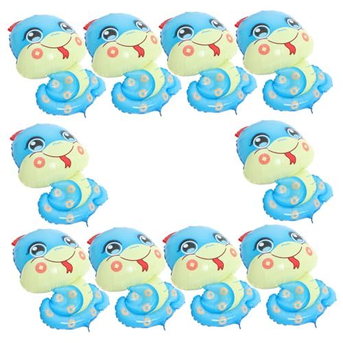 BESPORTBLE 10 Stück Teiliges Blaue Schlangen Luftballons aus Kunststoff Festliche Dekoration für Neujahrs und Frühlingsfestpartys Leicht Tragbar Party Deko für Chinesisches Neujahr und von BESPORTBLE