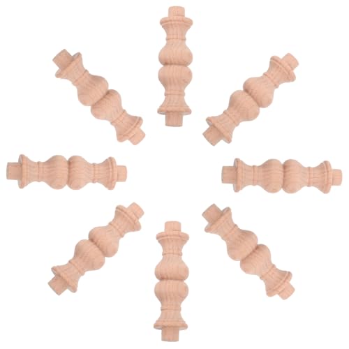 BESPORTBLE 10 Stück Teiliges Buchenholz Baluster Holzsäule für Treppenhaus Möbel Dekoration DIY Handwerk Robust Künstlerisch Vielseitig für Wohnkultur Reparatur von BESPORTBLE
