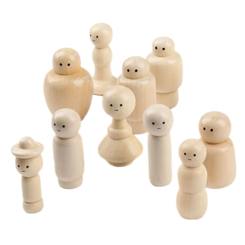 BESPORTBLE 10 Stück Teiliges DIY Unvollendete Holz puppen Naturbelassene Holzfiguren zum Bemalen Kindgerechte Bastelsets für Kreative Handwerksprojekte Individuell Gestaltbare Holz peg dolls BESPORTBLE 10 Stück Teiliges DIY Unvollendete Holz puppen Naturbelassene Holzfiguren zum Bemalen Kindgerechte Bastelsets für Kreative Handwerksprojekte Individuell Gestaltbare Holz peg dolls von BESPORTBLE