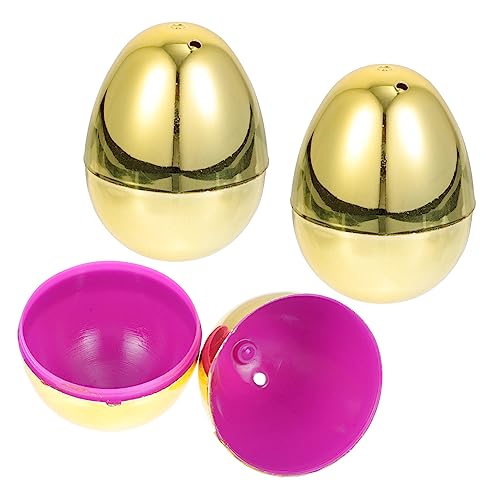 BESPORTBLE 10 Stück Teiliges Goldene Befüllbare Plastik Ostereier Leichte Kreative Deko für Osterparty Sicher Geruchlos Vielseitig für Süßigkeiten und Festliche Wohnraumgestaltung von BESPORTBLE