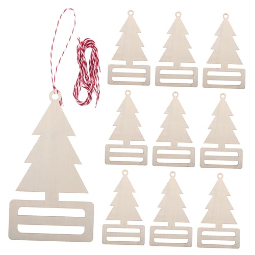 BESPORTBLE 10 Stück Teiliges Holz Weihnachtsanhänger Unvollendete Holzscheiben für Kreative Diy Deko Vielseitige Holztags für Party und Weihnachtsdekoration Einfach Aufzuhängen Langlebig und von BESPORTBLE