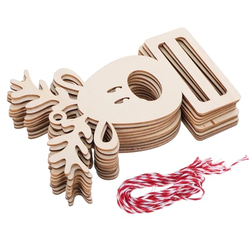BESPORTBLE 10 Stück Teiliges Holzornament Unvollendete Hängende Dekorationen für Weihnachtsbaum Vielseitig Einsetzbar für Kreative Diy Projekte und Festliche Anlässe für Zuhause und Büro von BESPORTBLE