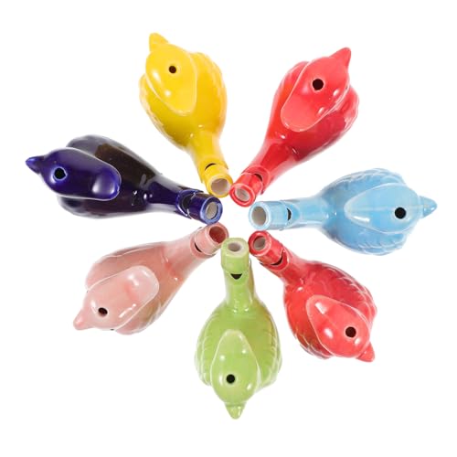 BESPORTBLE 10 Stück Teiliges Kleine Vogelpfeifen aus Keramik Farbenfrohe Wasservogel Trillerpfeifen Tragbare Kinderspielzeuge mit Angenehmem Klang Sicher und Praktisch für Schule Party von BESPORTBLE