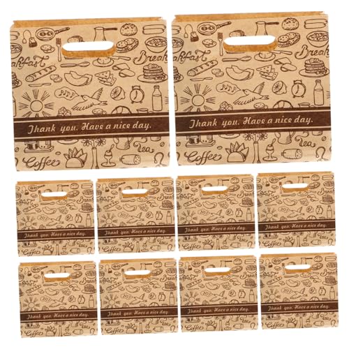 BESPORTBLE 10 Stück Teiliges Miniatur Puppenhaus Backtüten Realistische Mini Papiertüten für Puppenhaus Bäckerei Deko Detailgetreue Kleine Verpackungstüten für Mini Kuchen und Brot von BESPORTBLE