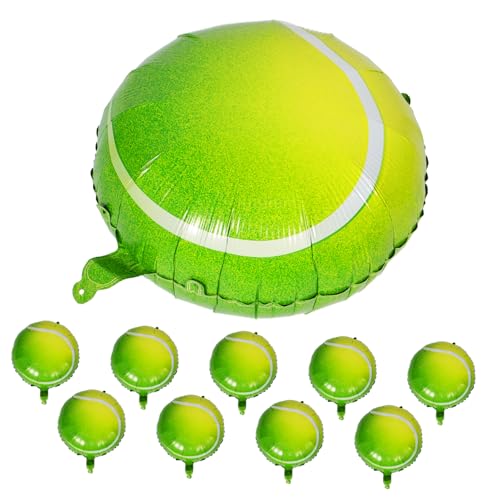 BESPORTBLE 10 Stück Teiliges Tennisball Luftballons für Sport Mottopartys Dekoration für Geburtstagsfeiern und Babypartys Aufblasbare Aluminiumfolie mit Aufhängelöchern Langlebig und BESPORTBLE 10 Stück Teiliges Tennisball Luftballons für Sport Mottopartys Dekoration für Geburtstagsfeiern und Babypartys Aufblasbare Aluminiumfolie mit Aufhängelöchern Langlebig und von BESPORTBLE