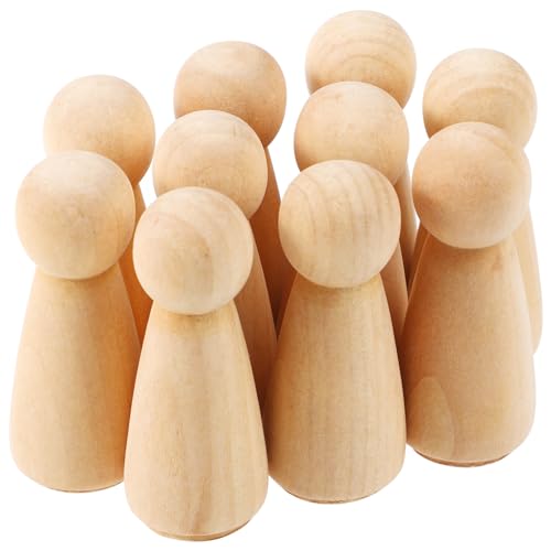 BESPORTBLE 10 Stück Unvollendete Holzfiguren Zum Aufhängen: Schlichte Leere Figuren Zum Aufhängen Brautfiguren Tortenaufsätze Für Hochzeiten Zum Basteln Und Für Besondere Anlässe von BESPORTBLE