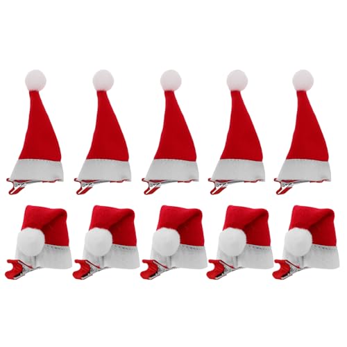 BESPORTBLE 10 Stück Weihnachts-haarspangen, Weihnachtsmannmütze, Haarnadeln mit Krokodilklemme, Rot, Party-haar-accessoires für Kinder, Teenager, Kleinkinder BESPORTBLE 10 Stück Weihnachts-haarspangen, Weihnachtsmannmütze, Haarnadeln mit Krokodilklemme, Rot, Party-haar-accessoires für Kinder, Teenager, Kleinkinder von BESPORTBLE