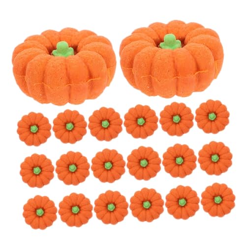 BESPORTBLE 100 Stück Halloween Kürbis Radiergummis Für Großpackung – Mini Radiergummis Für Klassenzimmerpreise Herbst Erntedankfest Partygeschenke Goody Bag Füller von BESPORTBLE