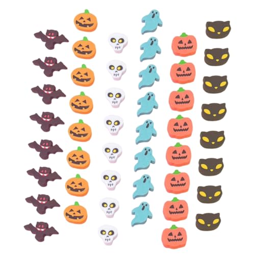BESPORTBLE 100 Stück Halloween Mini Radiergummis Cartoon Skull Kürbis Fledermaus Tpr Material Bunte Radierer Für Party Mitgebsel Schulbedarf Bulk von BESPORTBLE